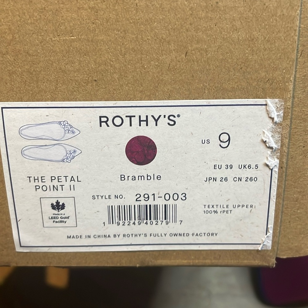 Rothy’s The Petal Point II Bramble Women’s Size 9 - Picture 2 of 9